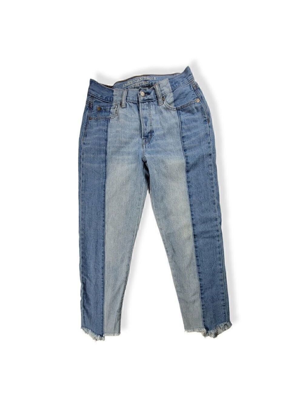 American Eagle Two tone Vintage High Rise Jeans Size 4